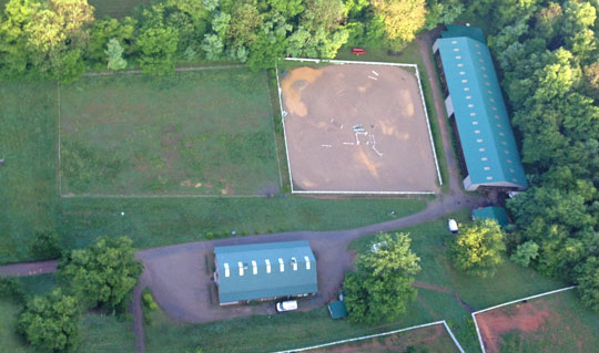 Aerial Photo Encore Stables